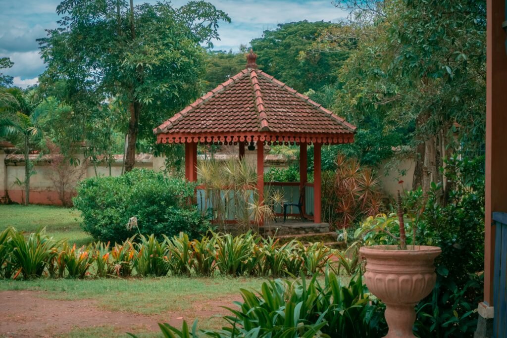 gazebo in backyard