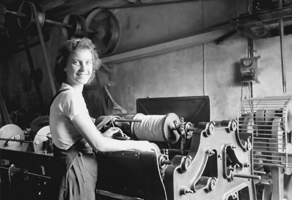 girl working at factory