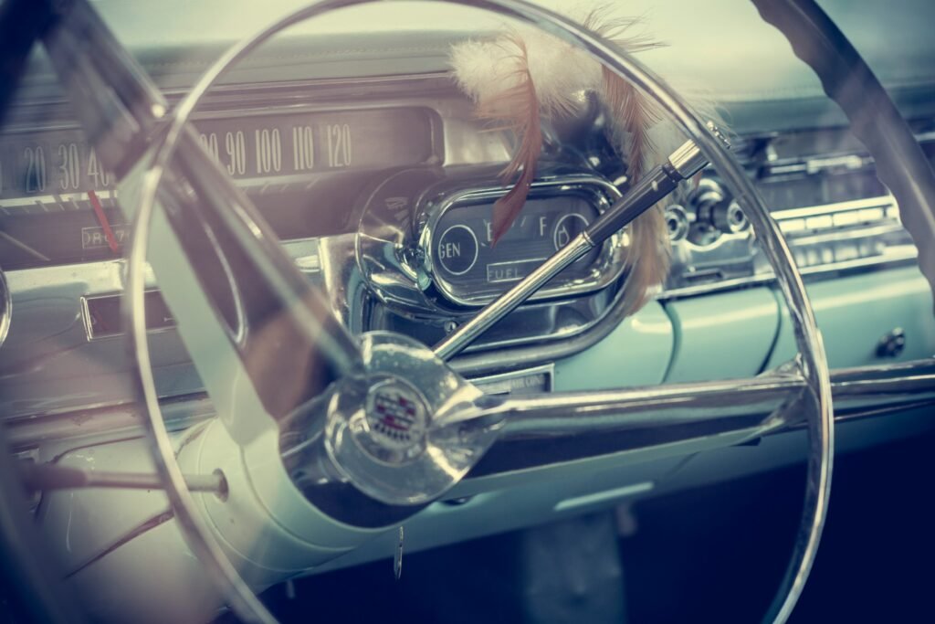 vintage steering wheel